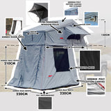 Extended Ventura Deluxe 1.4 Roof Top Tent + Annex + Stove Cooker + Storage Hooks