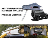 Extended Ventura Deluxe 1.4 Roof Top Tent + Extra Mattress + LED Lighting